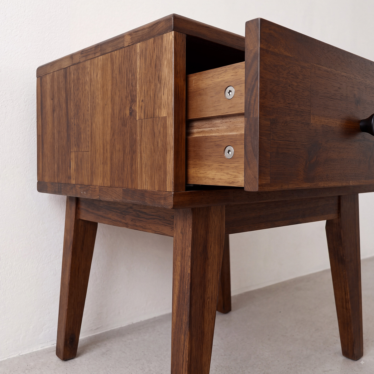 Sofia 1-Drawer Solid Wood Nightstand