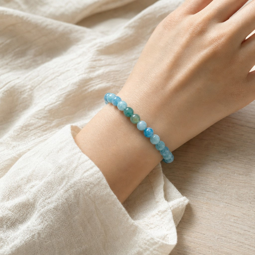 Hemimorphite Round Bracelet - 8mm