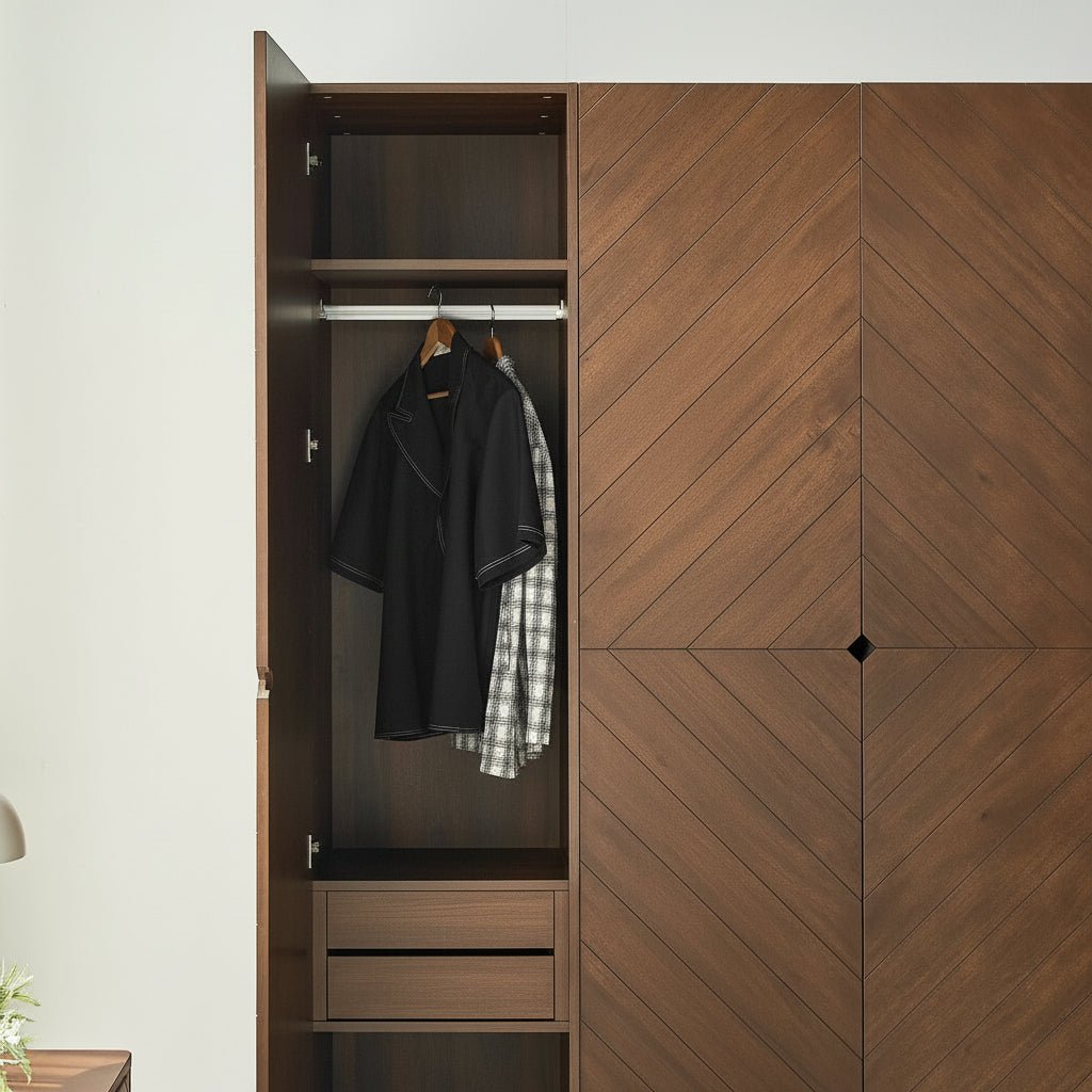Hobro 3-Door Wooden Wardrobe