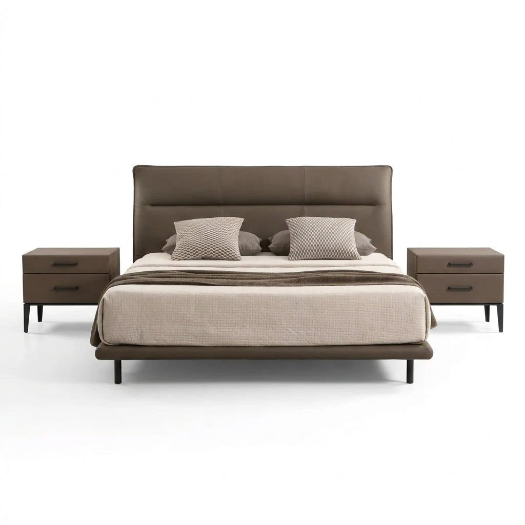Hudson Genuine Leather Bed