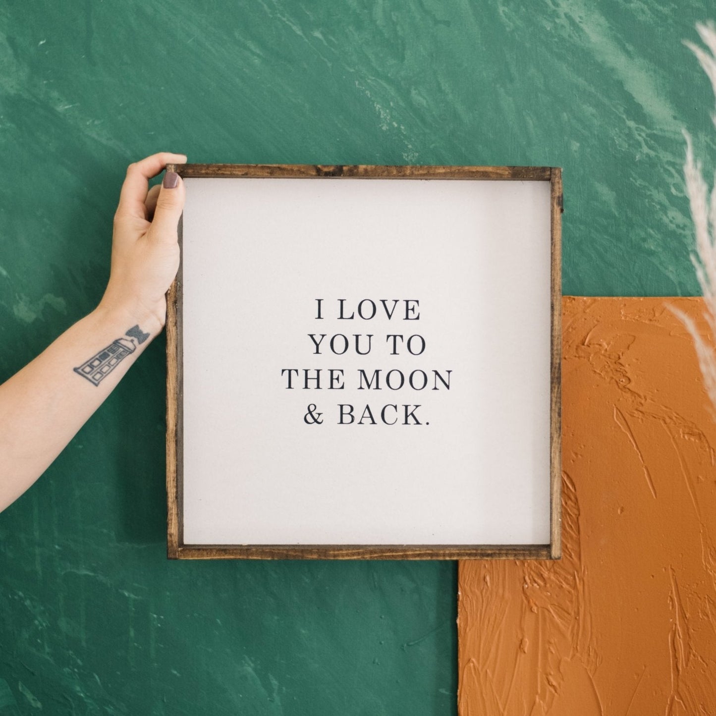 I Love You to the Moon & Back Wood Sign – Nursery Wall Art - AURABAGS SHOP