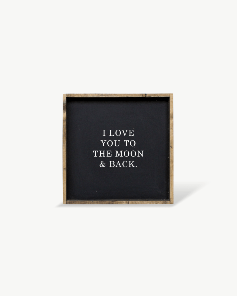 I Love You to the Moon & Back Wood Sign – Nursery Wall Art - AURABAGS SHOP