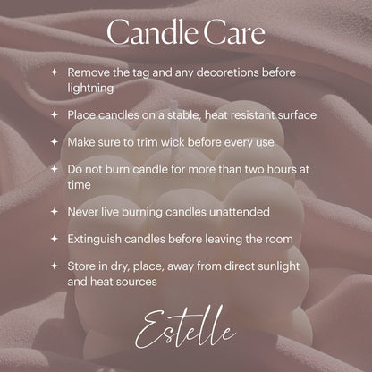 Tall Twisted Soy Wax Taper Candle: Handmade Pastel Decor