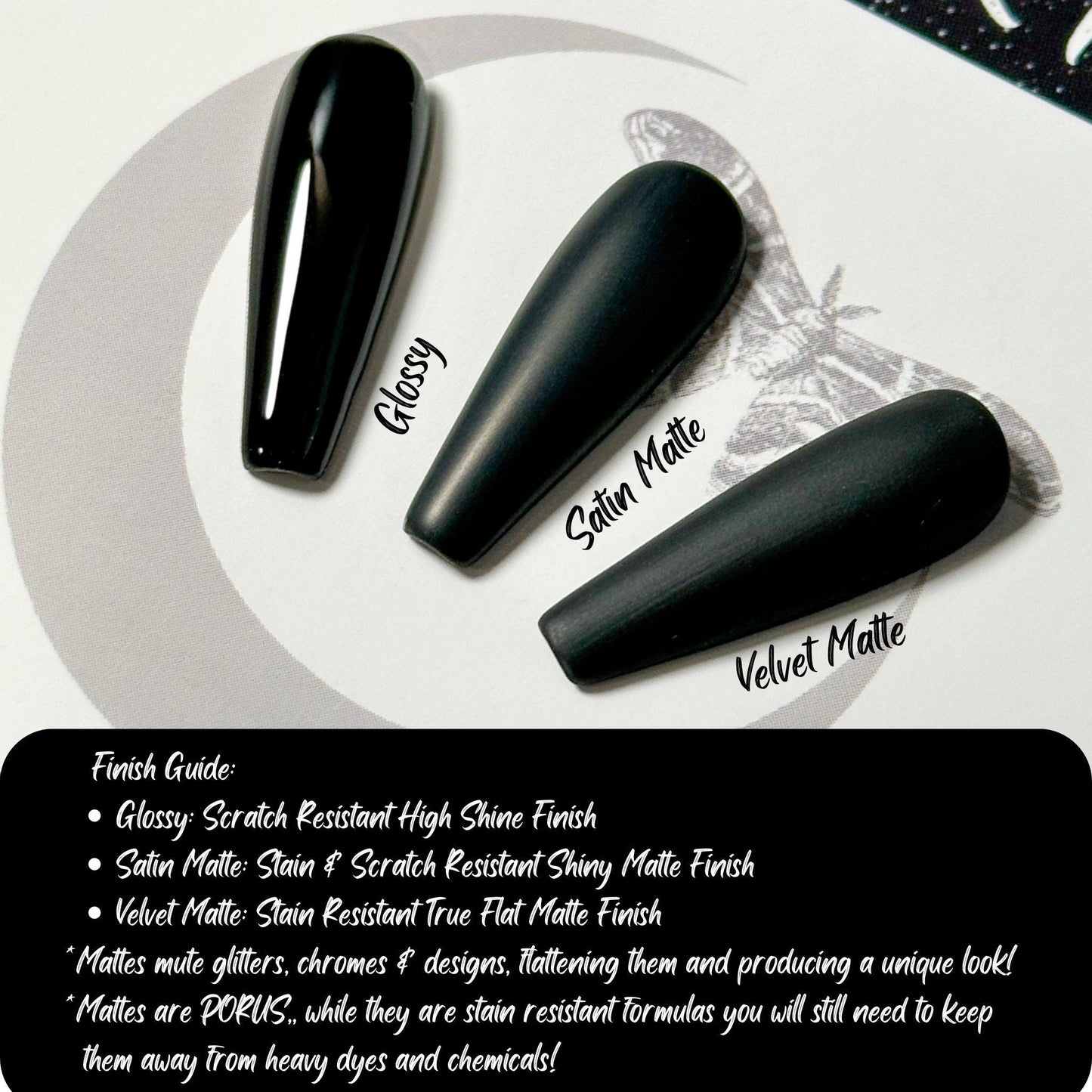 Black and Green Skinny French - Embossed Tips