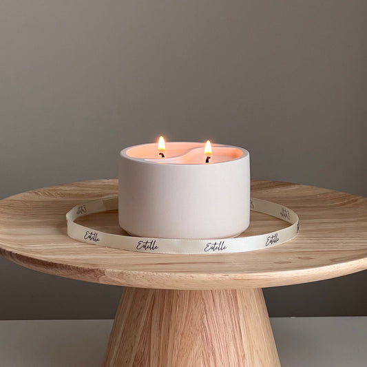 Yin Yang Soy Wax Candle in Jesmonite Jar - Custom Scented