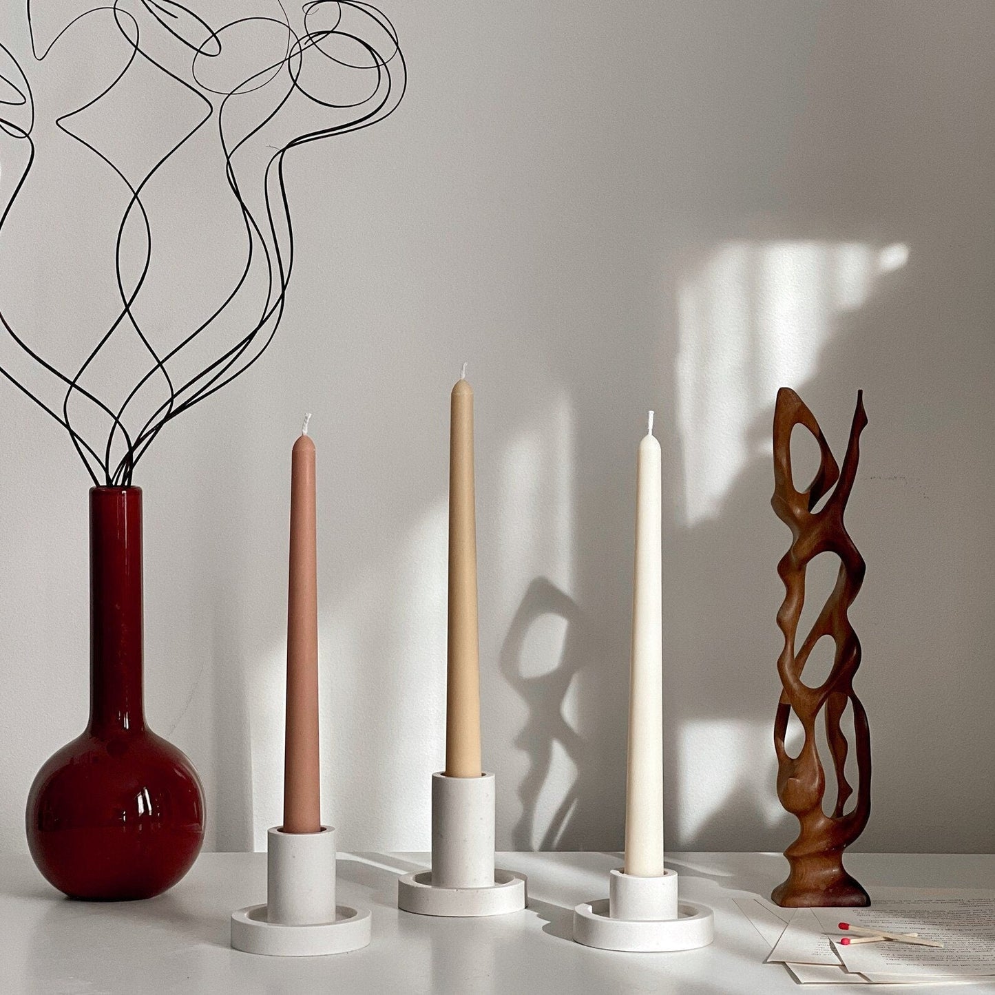 Soy Wax Taper Candle: Bulk Unscented Classic Candles, Event Decor