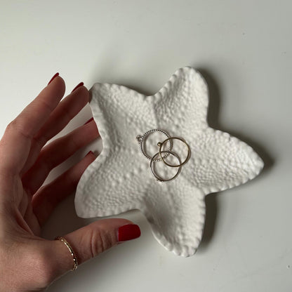 Seestern Jesmonite Schmuckschale: Skandi Deko Tablett