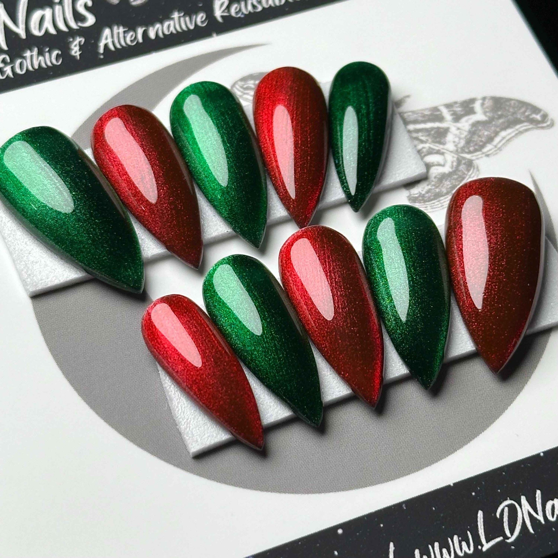 Red & Green Christmas Glass