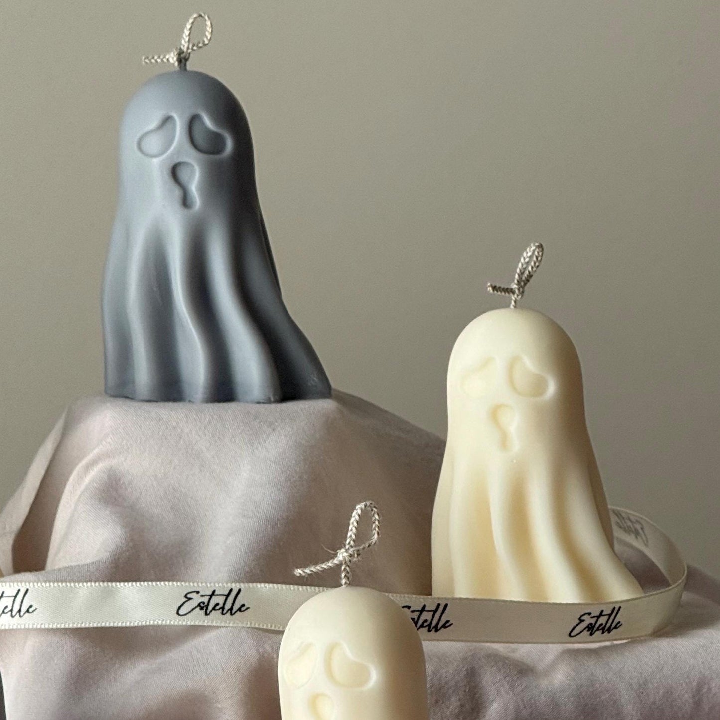怖い手作りおばけキャンドル：ハロウィーンソイワックスデコレーション