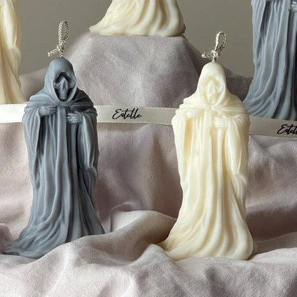手作りおばけキャンドル：不気味なハロウィンデコレーション、ソイワックス