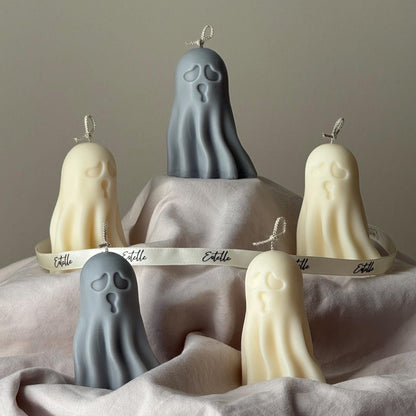 怖い手作りおばけキャンドル：ハロウィーンソイワックスデコレーション