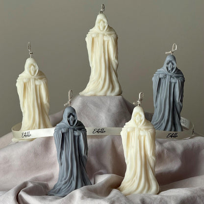 手作りおばけキャンドル：不気味なハロウィンデコレーション、ソイワックス