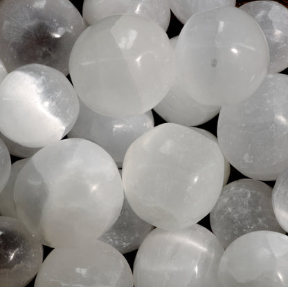 Selenite Tumbled Stones - Hand Polished