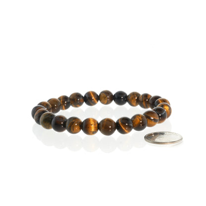 Gold Tiger's Eye Bead Bracelet