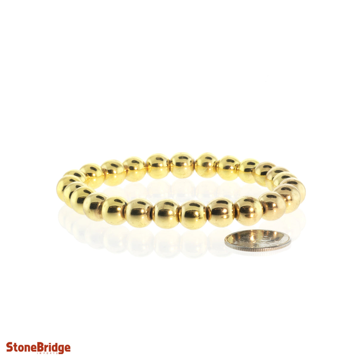 Hematite Electroplated Bead Bracelet (Enhanced)