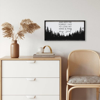 Into The Forest I Go Wood Sign - AURABAGS SHOP