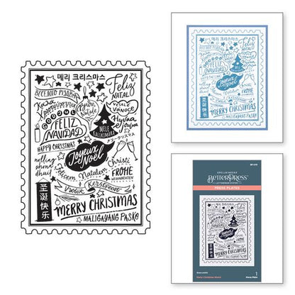 Merry Christmas World Press Plate from the BetterPress Christmas Collection