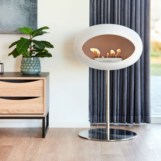 Le Feu Steel Low Dome <br>White