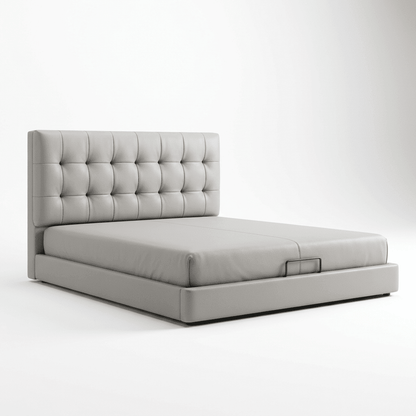 Leo Contemporary Eco-Leather Platform Bed
