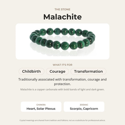 Malachite Bead Bracelet