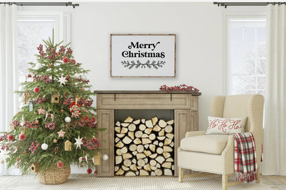 Merry Christmas Large Wood Sign