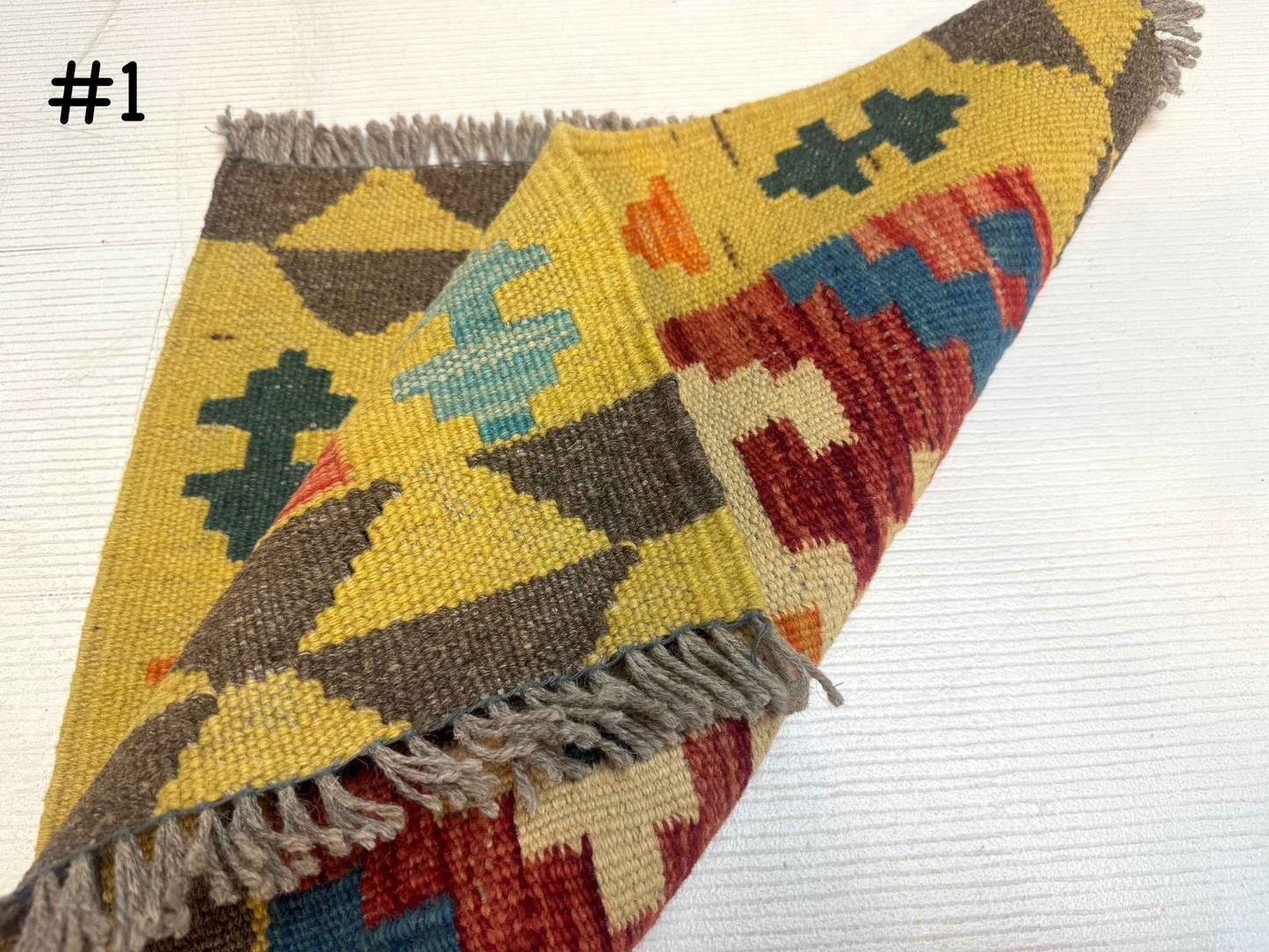 Mini Afghan Kilim Rugs | 2' x 2'