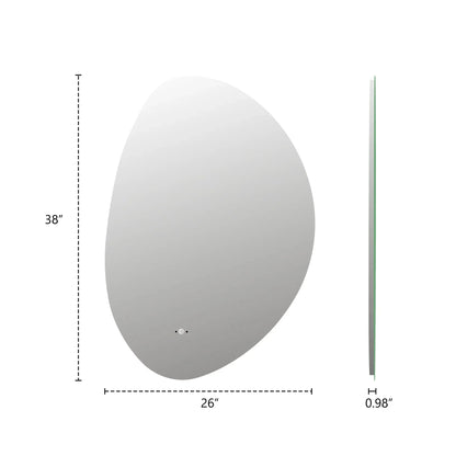 Minimalist LED Bathroom Mirror, Anti-Fog, Touchless Control – 24"x36" / 26"x38"
