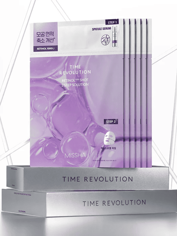 MISSHA Time Revolution Retinol 1000 Shot 2 Step Solution Mask