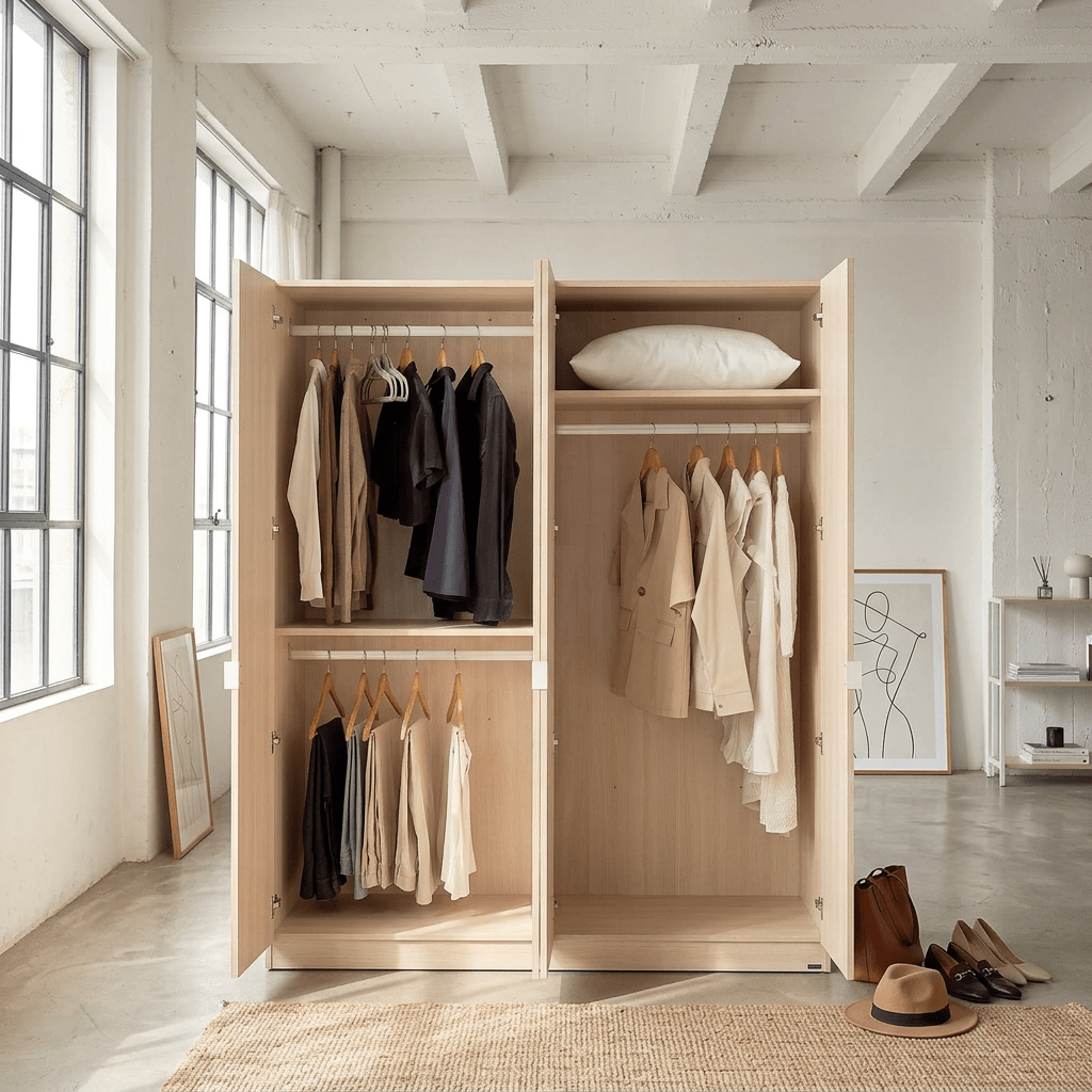 Monza 4-Door Wooden Wardrobe