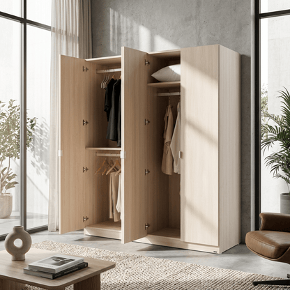 Monza 4-Door Wooden Wardrobe