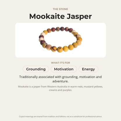 Mookaite Jasper Bead Bracelet