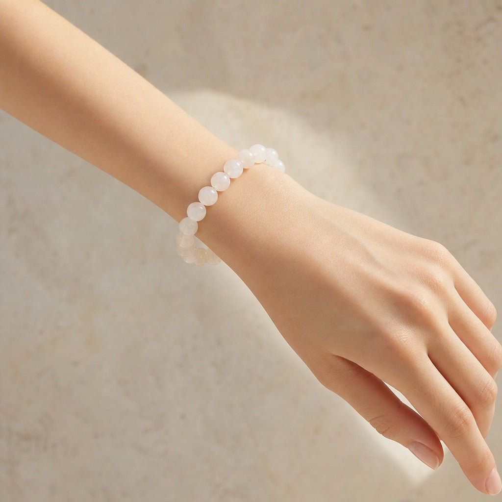 Moonstone Bead Bracelet