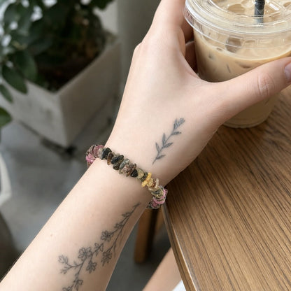 Multi Colour Tourmaline Chip Bracelet