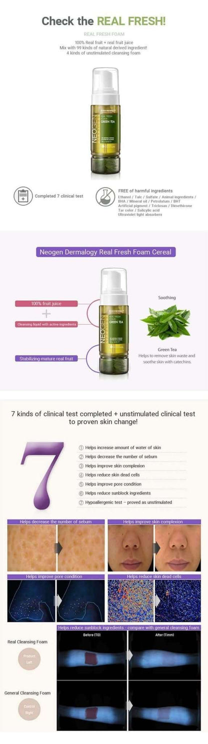 Neogen Real Fresh Foam Green Tea