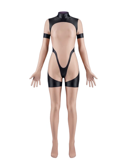Anime Sci-fi Spandex Swimwear Racing Suit Full Bodysuit Zentai with Crotch Zipper
