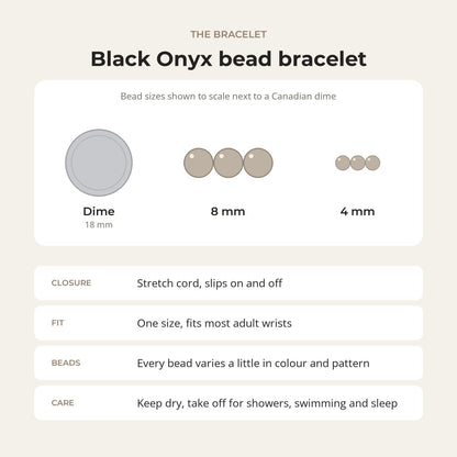 Onyx Bead Bracelet