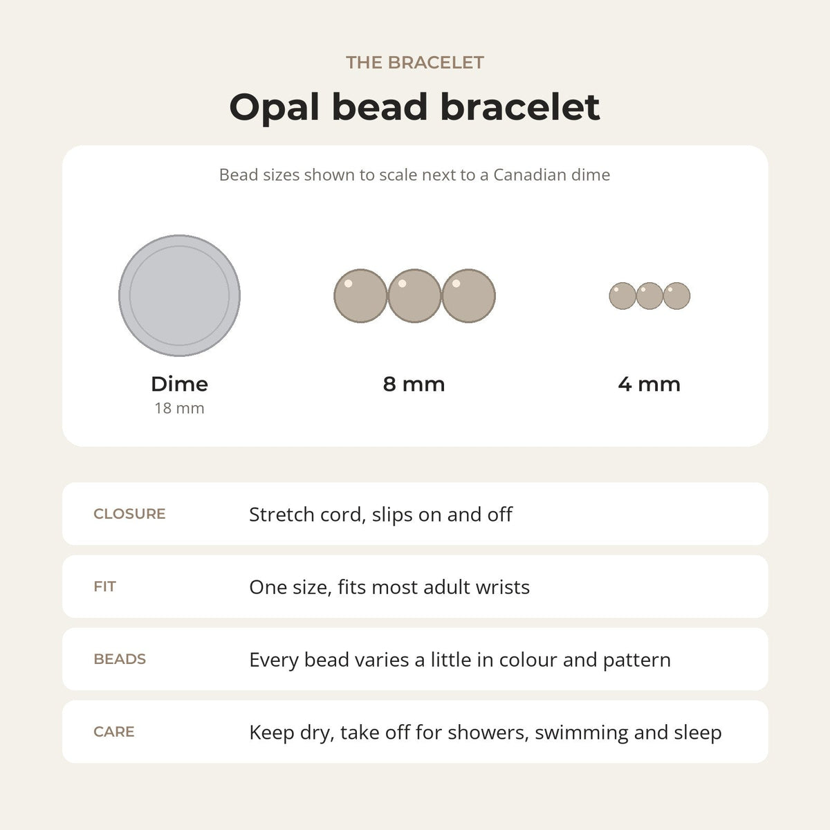 Opal Bead Bracelet