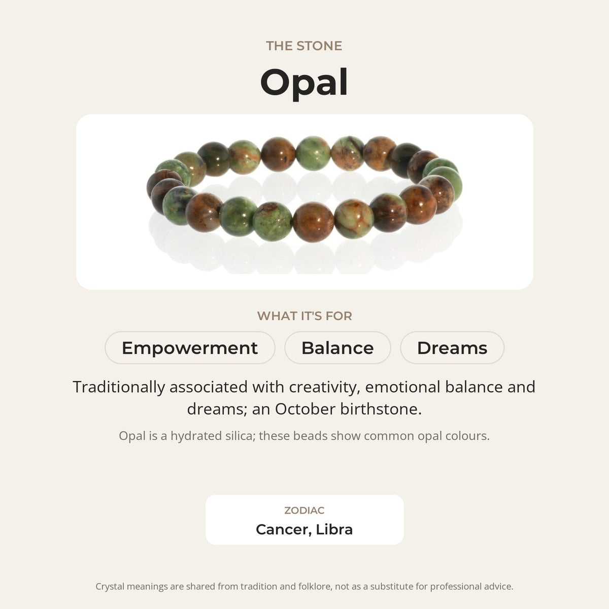 Opal Bead Bracelet