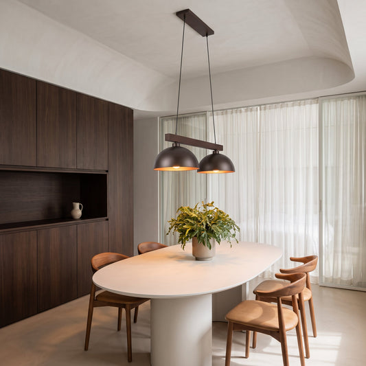 OSLO 2-Light Scandinavian Pendant Light for Kitchen Island, Dining Table & Modern Interiors