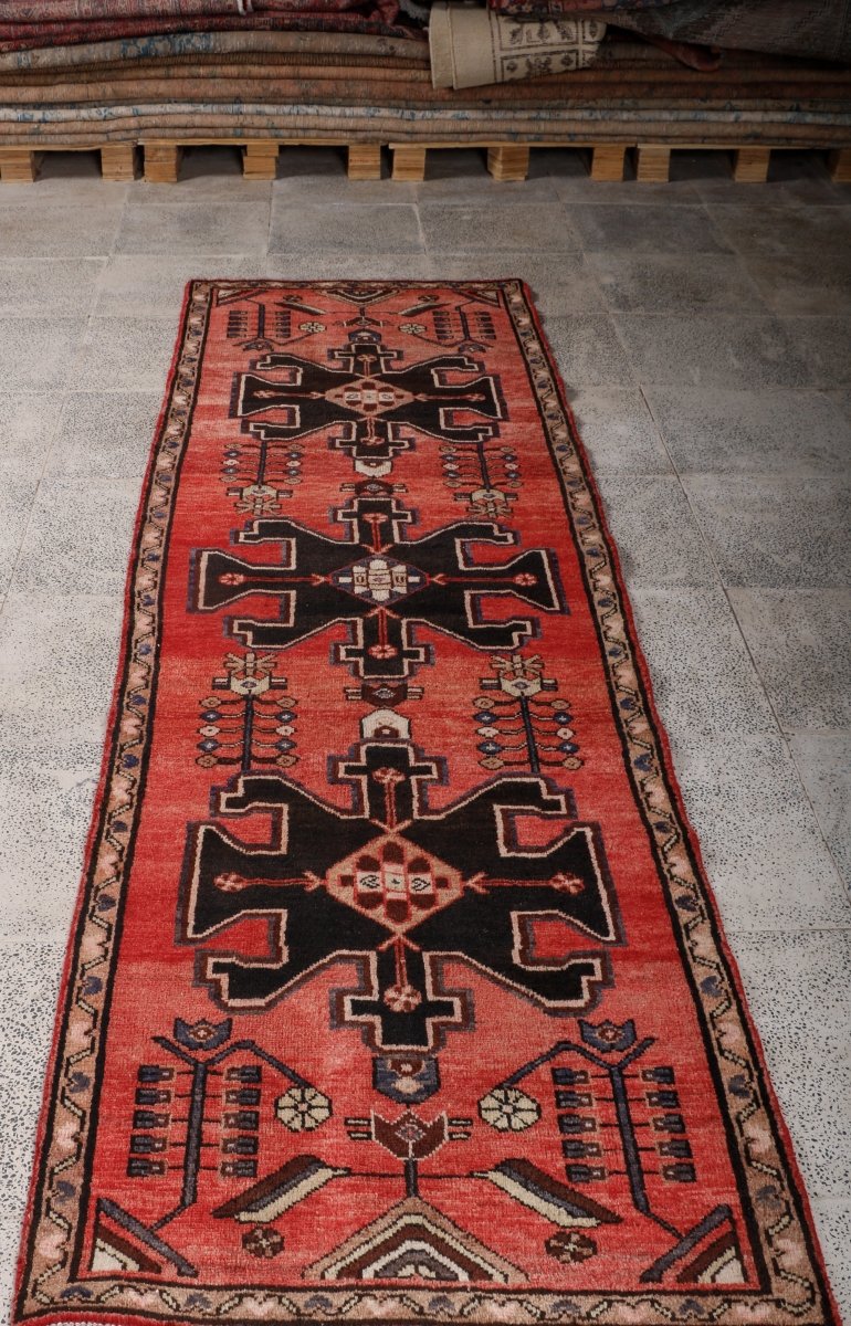Persischer Hamadan Brückenläufer Teppich | 2' 9" x 9' 1"