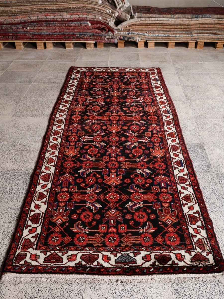 Persian Hamedan Runner Rug | 3' 8” x 9' 10"