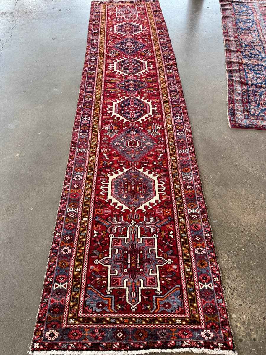 Persian Karaja Runner Rug | 3' 1" x 13'
