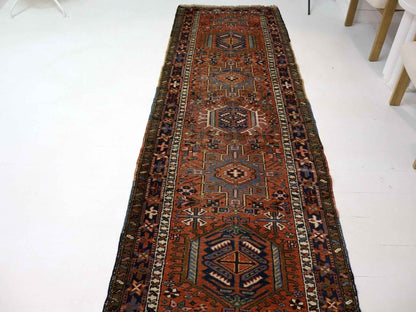 Persian Karaja Runner Rug | 3' 4" x 11' 10"