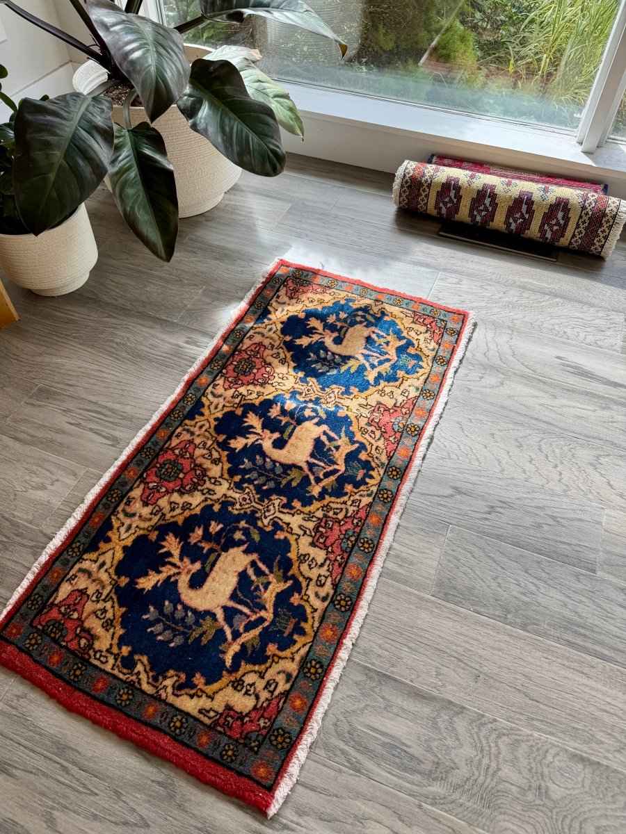 Persian Kashan Rug | 1' 6" x 3' 2"