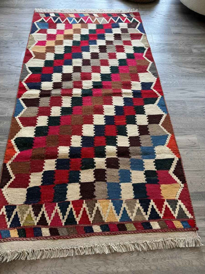 Persian Qashqai Kilim Rug |  3' 3" x 6' 3"