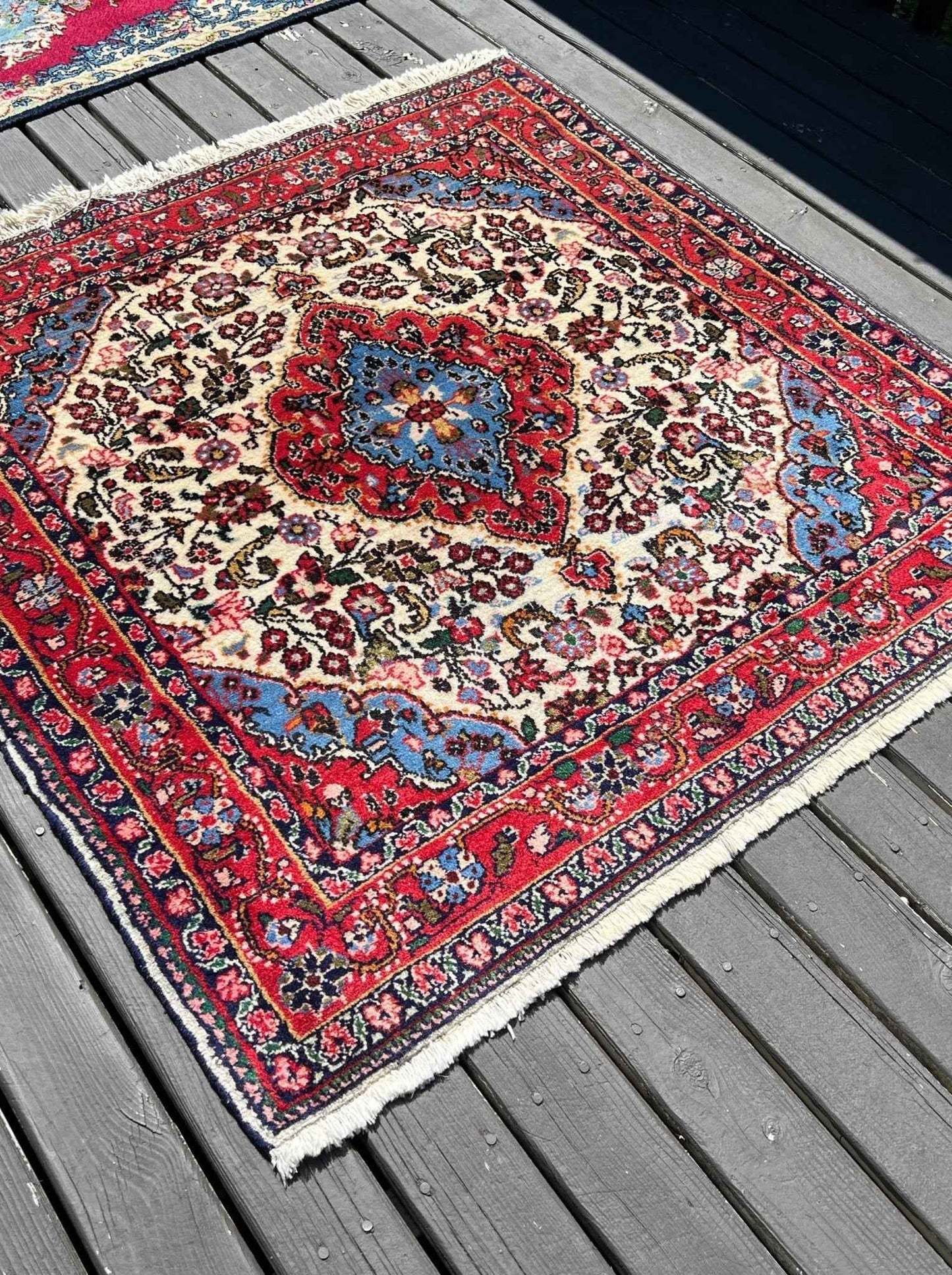 Persian Roodbar Rug | 3' 6" x 3' 6"