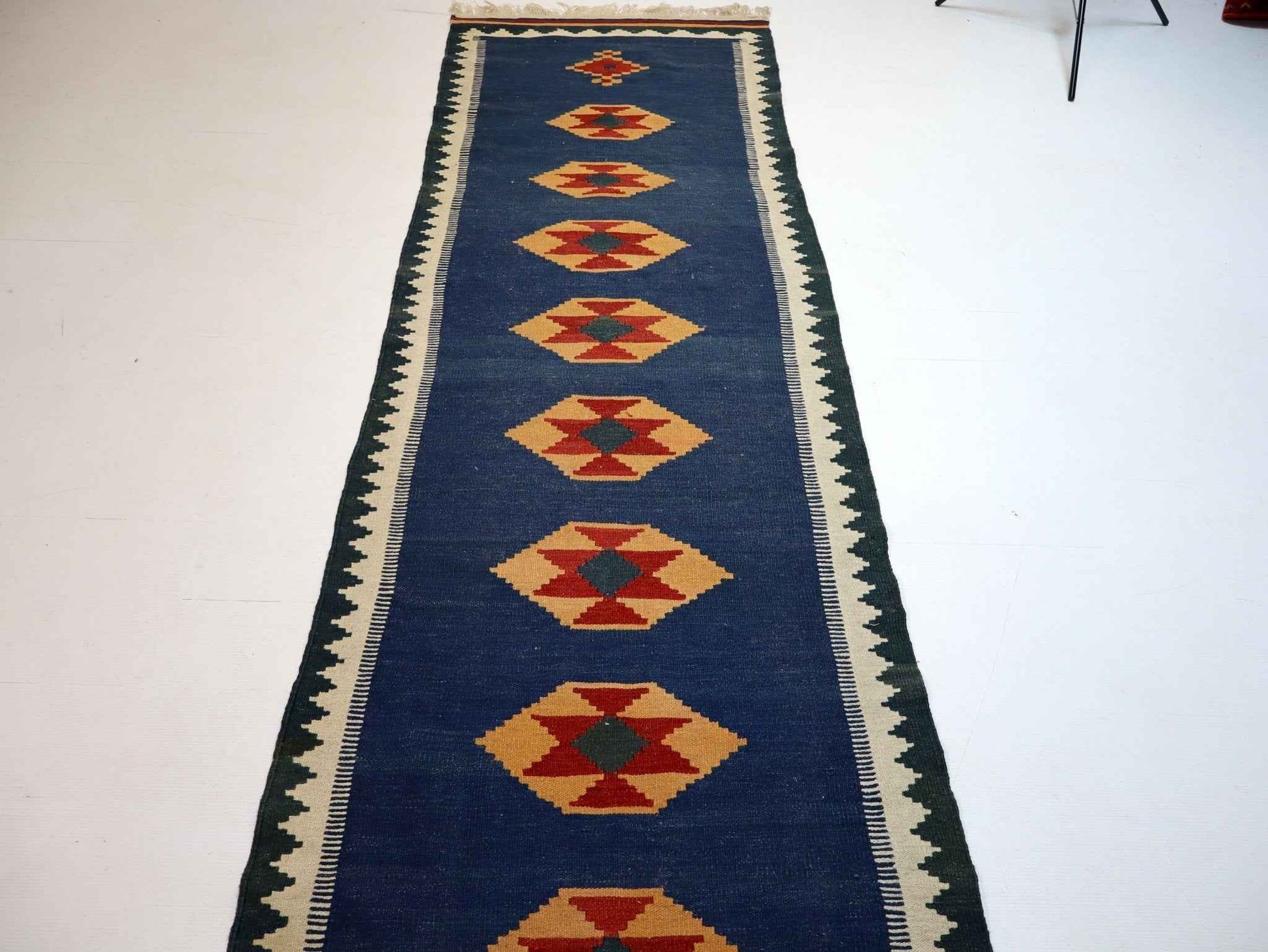 Persian Shiraz kilim Runner |  2' 8" x 9' 7"