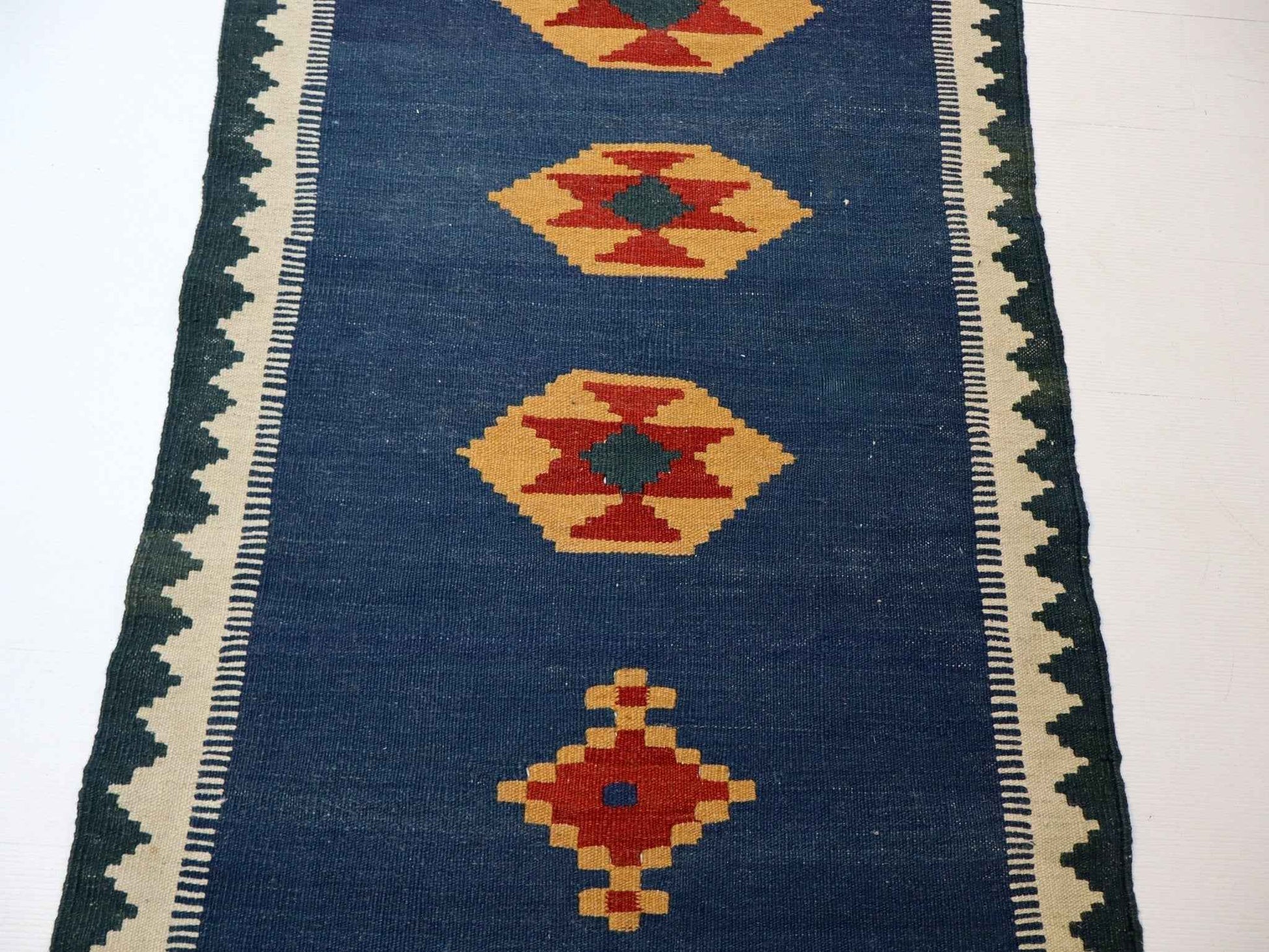 Persian Shiraz kilim Runner |  2' 8" x 9' 7"