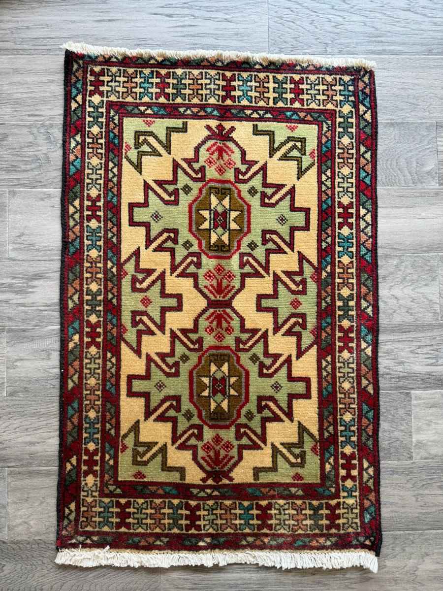 Persian Turkomana Rug | 1' 11" x 2' 11"