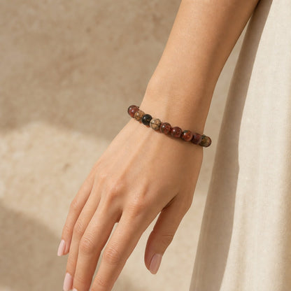 Picasso Jasper Bead Bracelet